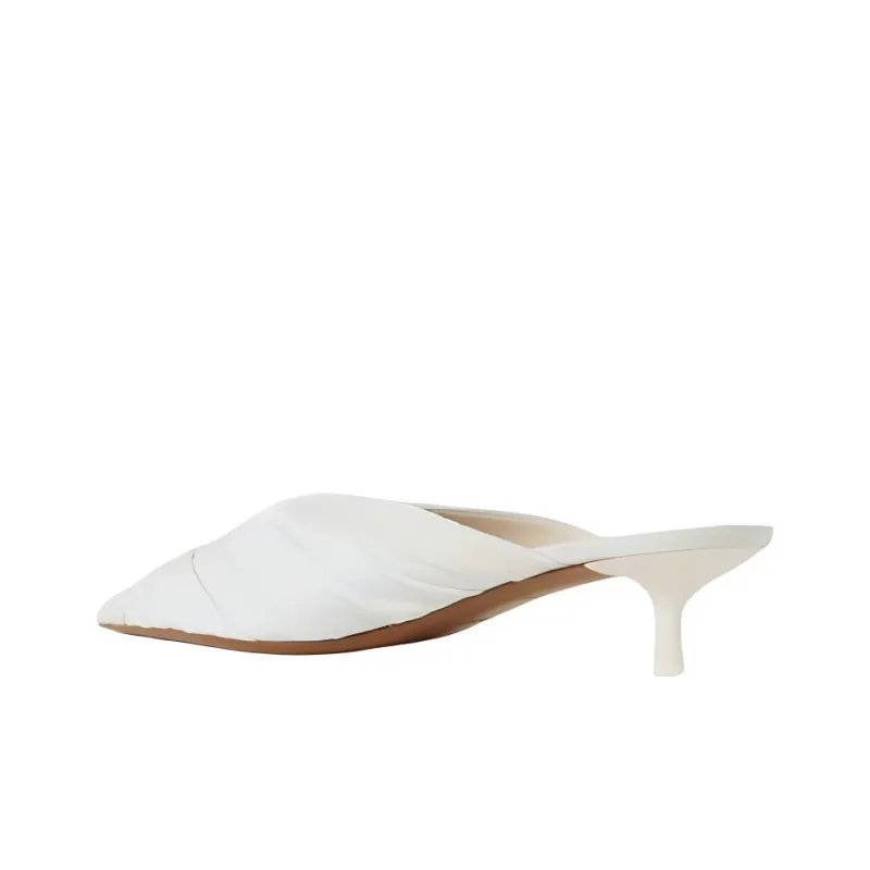 NEOUS Closed Toe Slippers 4.5cm Women's White-2