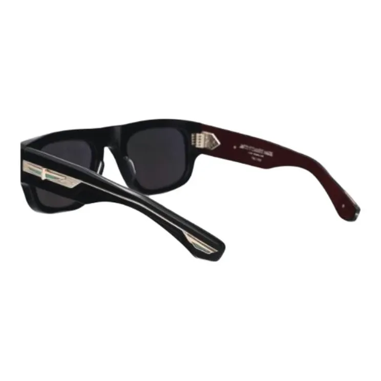 JACQUES MARIE MAGE Acetate Metal Cured Cellulose, Sterling Silver, Damascus Steel Wire Core Square Sunglasses Unisex-2