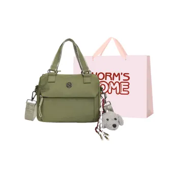 Worm's Home Oxford Handbag Regular Women's Ecru/Black/Light Yellow/Dark Brown/Light Blue/Brown