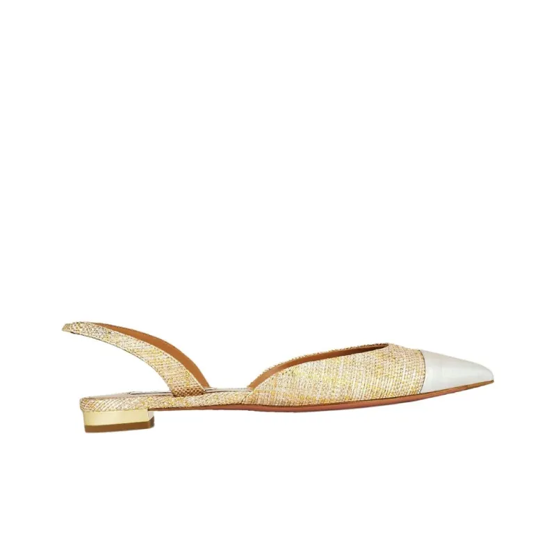 AQUAZZURA Milanese Casual Single Shoes Women's Gold-1