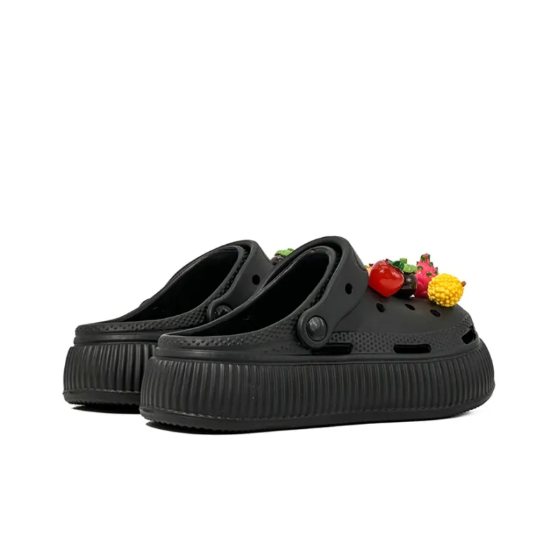 OUBT Fruit Fantasy Symphony, Fun 3D Effect Accessories Clogs Women's Black-5