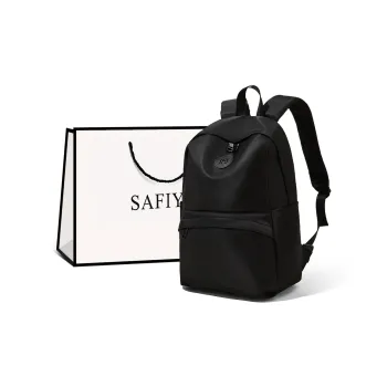 Safiya Fabric, Synthetic Leather Backpack Large Size Unisex Multicolor