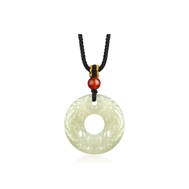 Di Su Xing Hetian Jade Pendants White Jade Women's-6