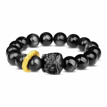 SUNFEEL Obsidian Bracelets Unisex
