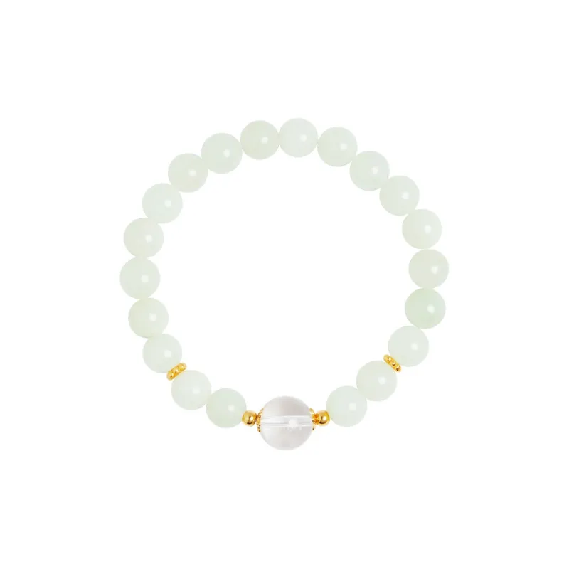 DIHUAJI Hetian Jade Bracelets Pale Greenish White Jade Women's-0
