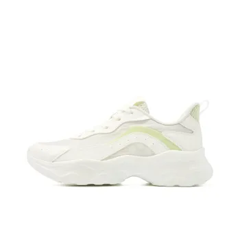 QIAODAN Anti Slip Wear Resistant Low Top Casual Shoes Women's White Green