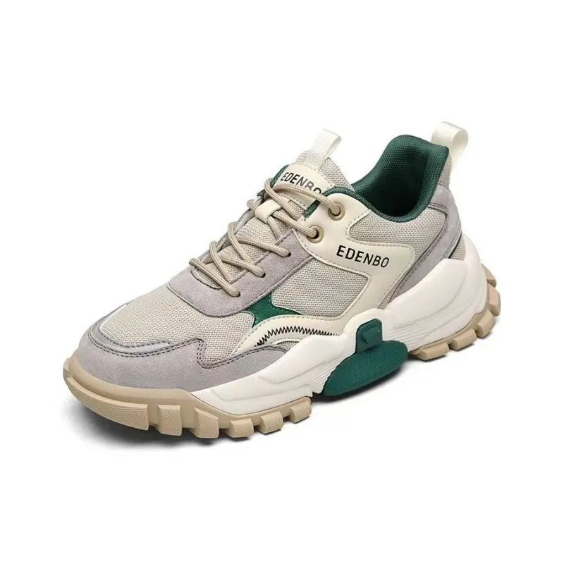 AMICNIEGD Anti Slip Wear Resistant Low Top Chunky Sneakers Men's-2