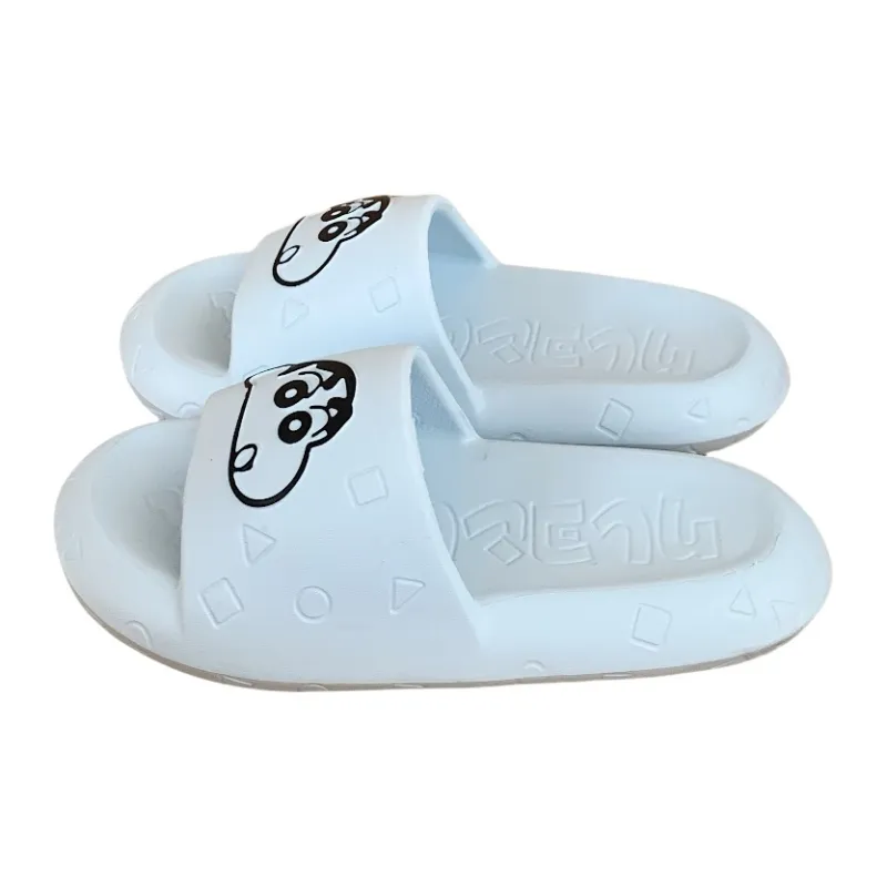 SHIGUDE x Crayon Shinchan Sandal Slippers Unisex, Milk White-41