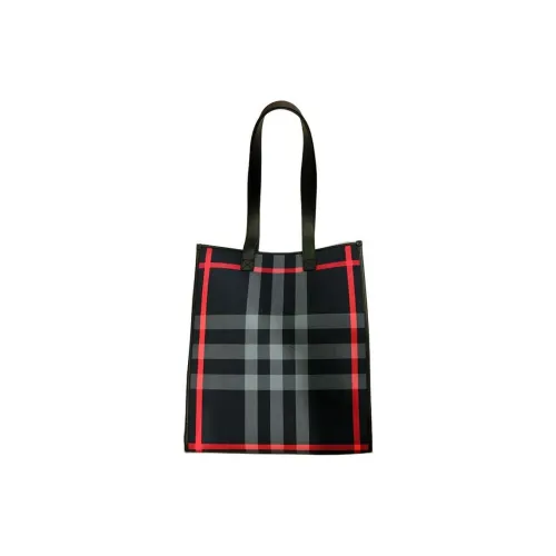 Burberry Cotton Tote Bag Shopping Bag Handbag Men's Dark Blue
