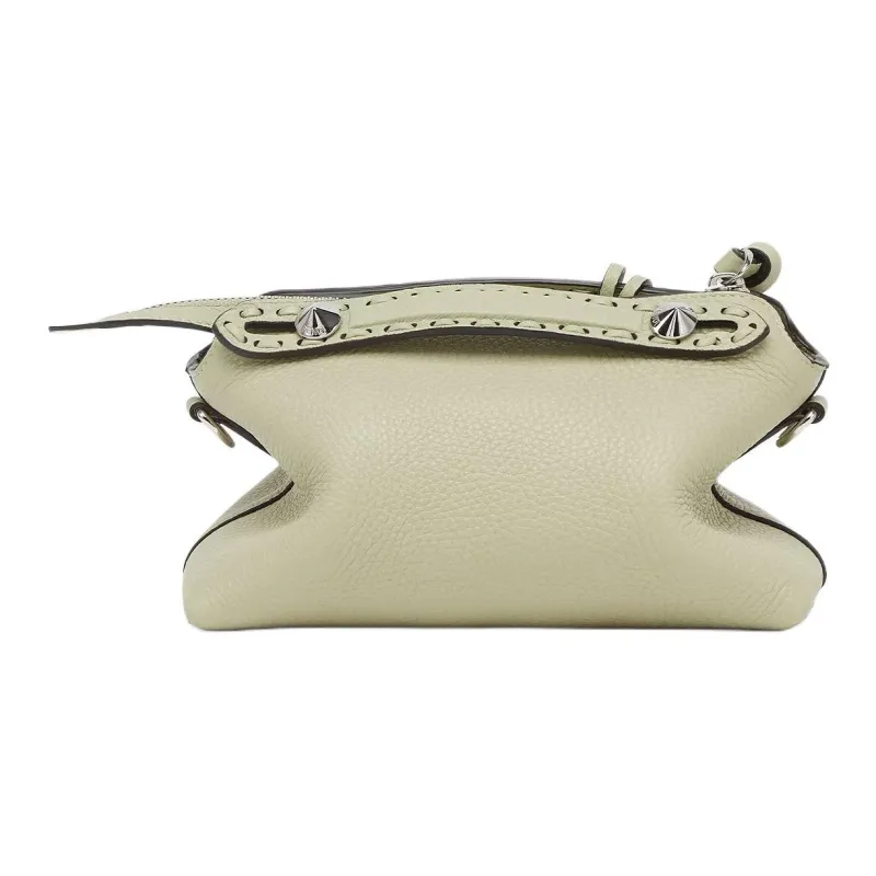 FENDI By The Way Series Calfskin Shoulder Bag Crossbody Bag Handbag Mini Women's Green-3