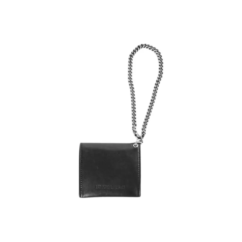 Ann Demeulemeester Cow Leather Wallet Trumpets Unisex Black-1