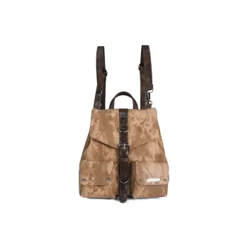 Kenghua Village PU Backpack Regular Unisex Wutong Brown