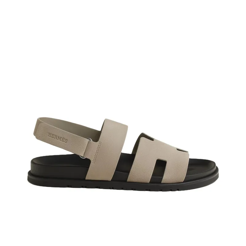 HERMES Genius One Strap Sandals Men's Beige-1