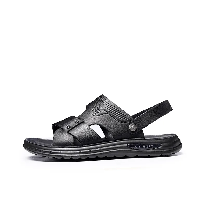 LAORENTOU Beach Sandals Men Black-0