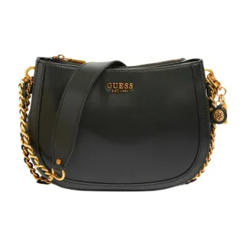 GUESS Artificial Leather Handbag Shoulder Bag Women's Black