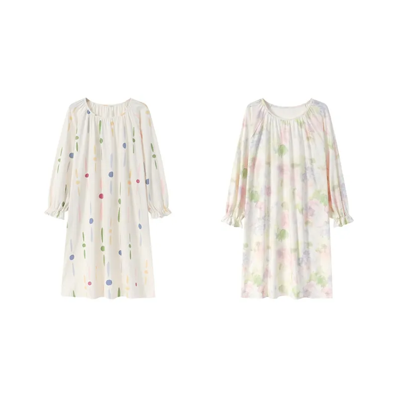 Herbal Primer Nightgown Women's Combo Set-42