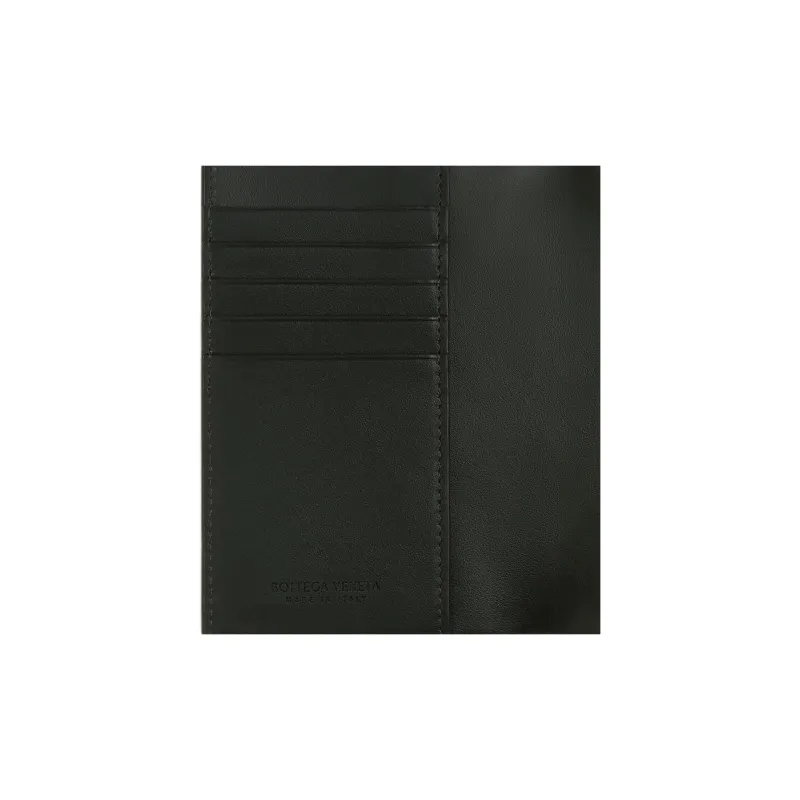 Bottega Veneta Calfskin Passport Holder Men's Dark Green-4
