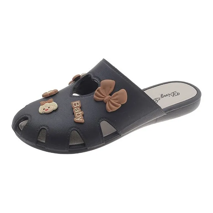 Meter Half Covered Slippers Summer Anti Collision Home Slip Resistant Soft Sole Students Cartoon Lazy Mules Shoes-3