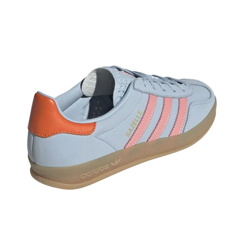 Adidas Gazelle Indoor Wonder Blue Solar Orange Gum Women's-3