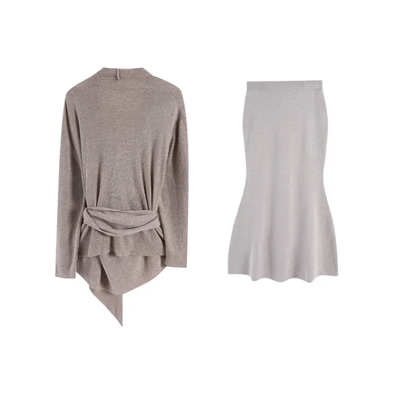 BVODE Skirt Set Women's Top+Skirt-1