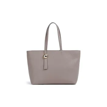 Furla Grain Leather Tote Bag, Shopping Bag, Shoulder Bag Tubas Women's Taupe