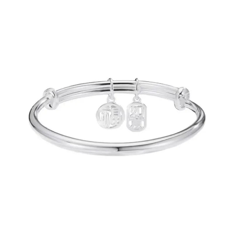 U state 999 Fine Silver Bangles Unisex-0