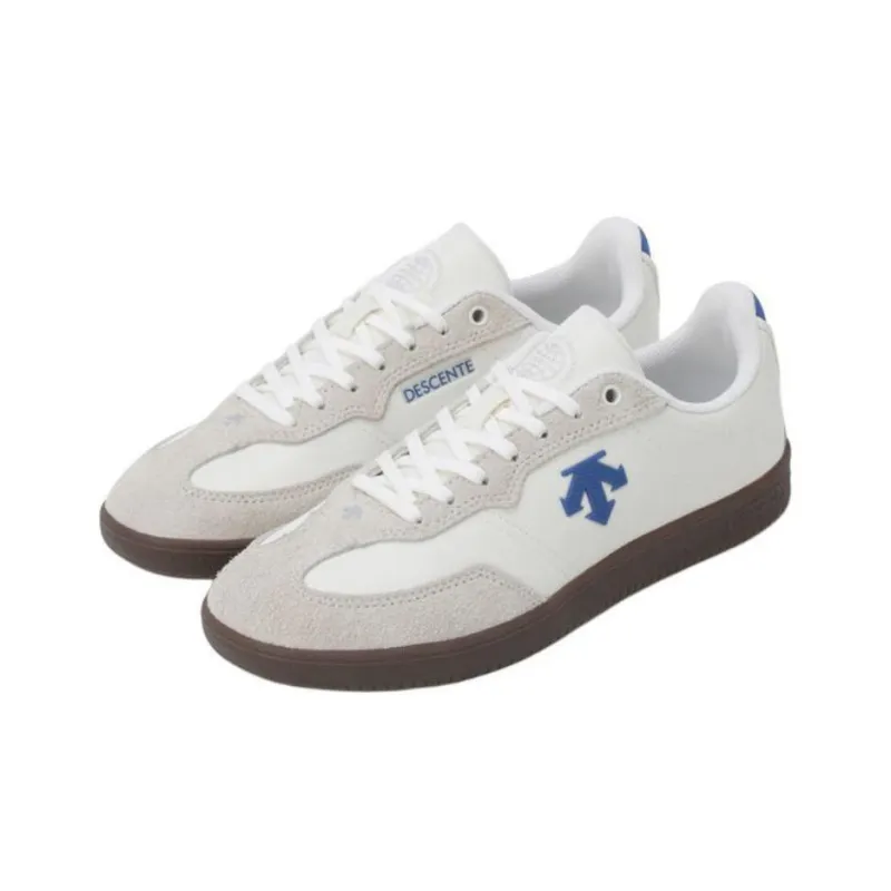 DESCENTE Edge Coat Anti Slip Wear Resistant Low Top Casual Shoes Unisex Beige Blue-1