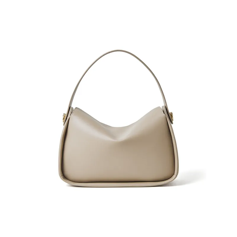 ROBERTA DI CAMERINO Cow Leather One Shoulder Handbag Regular Women's Black/Milk Apricot Gray-7