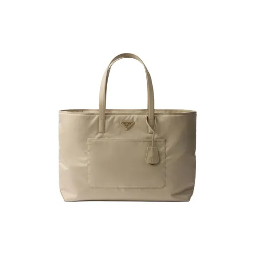 PRADA Re Edition Recycled Polyamide Tote Bag Shopping Bag Handbag Large Size Women's Desert Beige