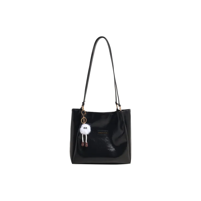 AOSONG PU Shoulder Bag Regular Unisex Black/Coffee/Brown-9