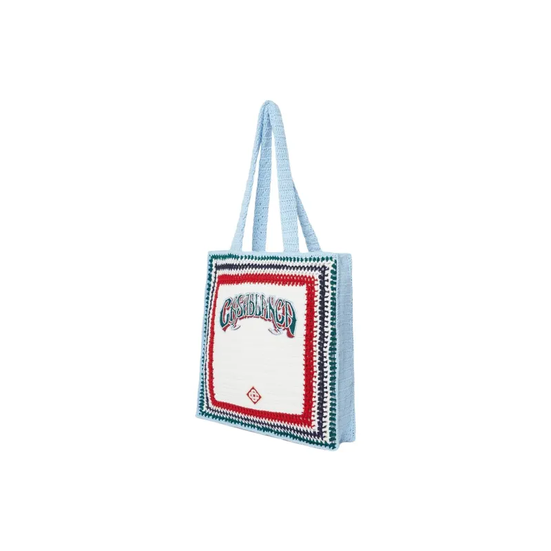 CASABLANCA Large Crochet Tote Bag-1