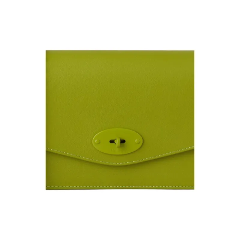 Mulberry Darley Grained Calfskin Crossbody Bag Shoulder Bag Small Size Women's Lime Green-2