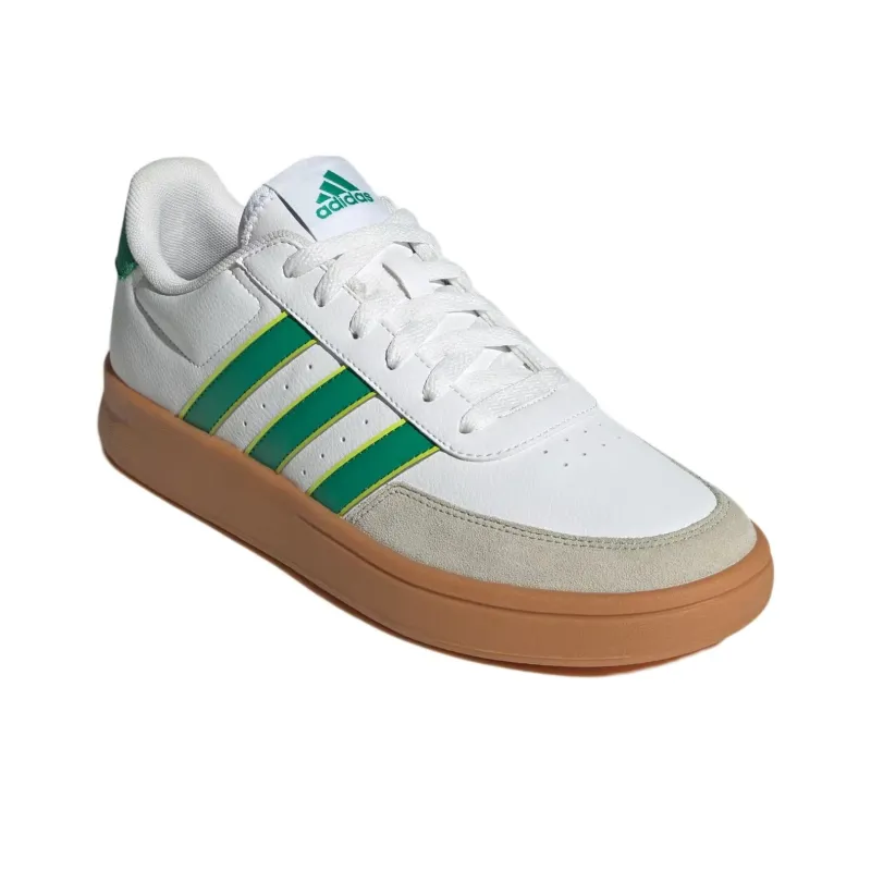 Adidas BREAKNET 2.0 Anti Slip Wear Resistant Low Top Skateboard Shoes Unisex White Green-2
