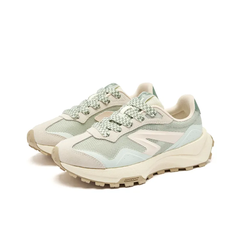 QIAODAN Anti Slip Wear Resistant Low Top Casual Shoes Women's Green-2