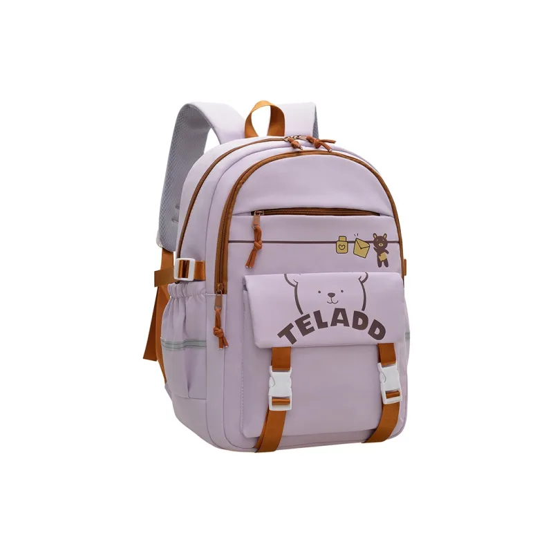 KAMLUI Nylon Backpack Regular Unisex Black/Purple/Green/Blue/Pink-3