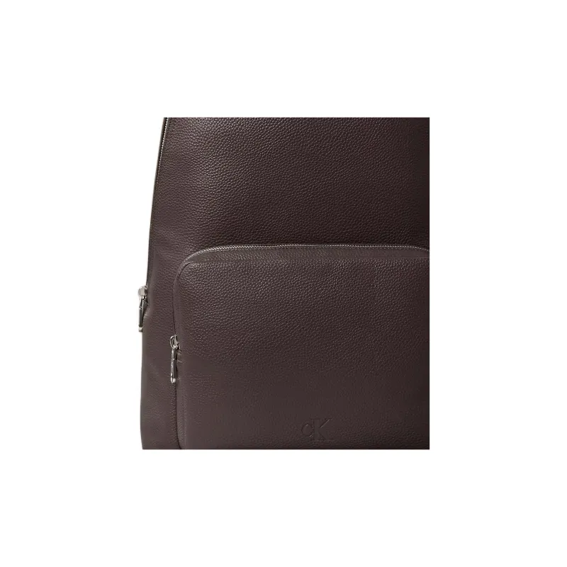 CALVIN KLEIN All Polyurethane Backpack Large Size Men's Brown-3