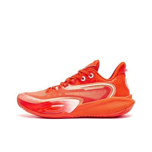 QIAODAN Cushioning, Wear Resistant Low Top Basketball Shoes Men's Orange