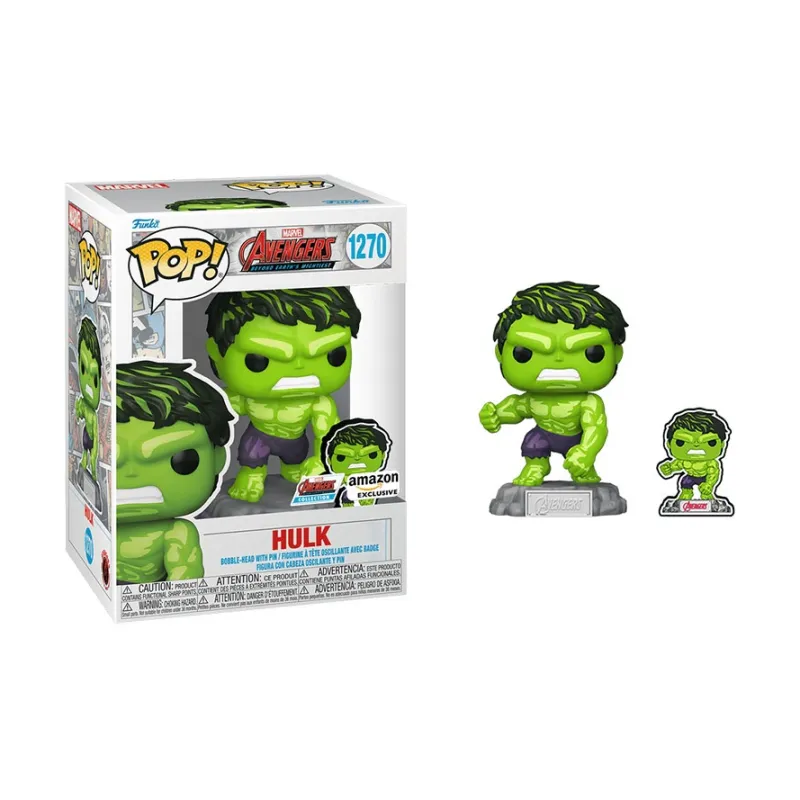 Funko The Avengers Hulk, Comes With An IEX Badge. Chibi Figures-2
