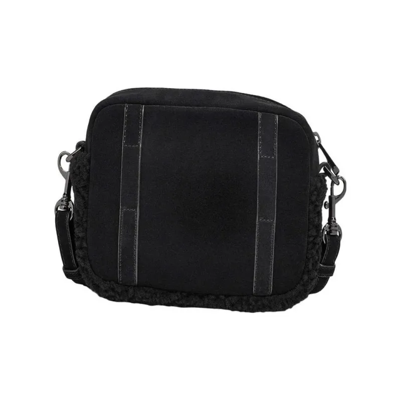 UGG Sheep Wool Leather Crossbody Bag Shoulder Bag Small Size Women's Black-2