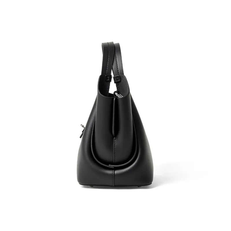 ROBERTA DI CAMERINO Cow Split Leather, Leather Handbag Regular Women's Ecru/Black/Olive Green-8