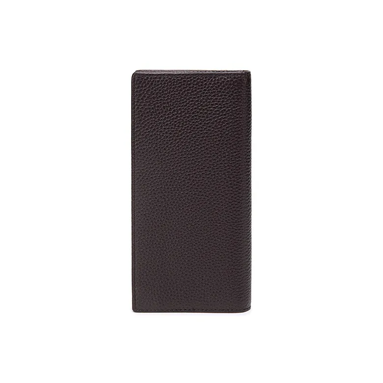HLA Cow Leather Wallet With Money Clip And Leather Clip Regular Unisex Black-22