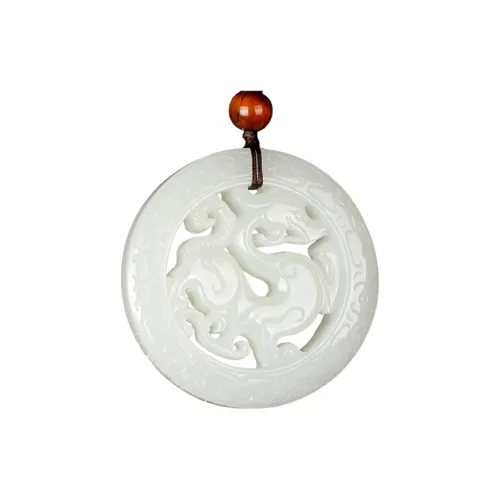 Jade Said Hetian Jade Pendants Men's Pale Greenish White Jade