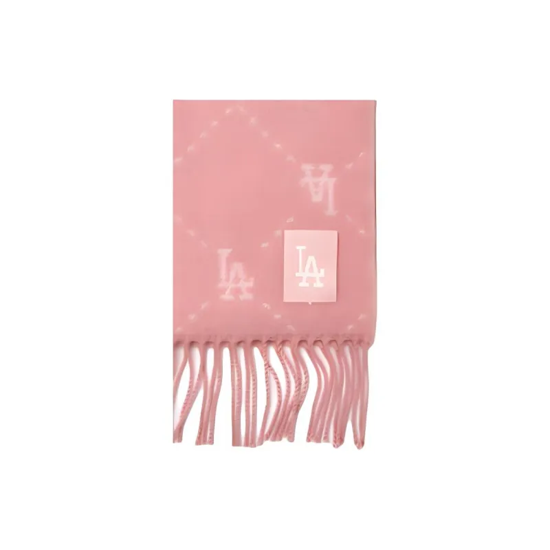 MLB Acrylic Knit Scarves Unisex Pink-3