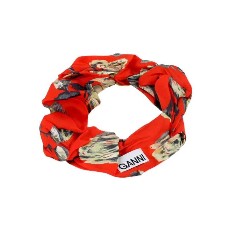 GANNI Rayon, Elastane, Viscose Hair Tie Women's Red-1