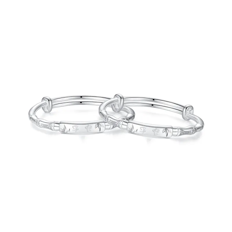 7℃ 999 Fine Silver Bangles Kids'-0