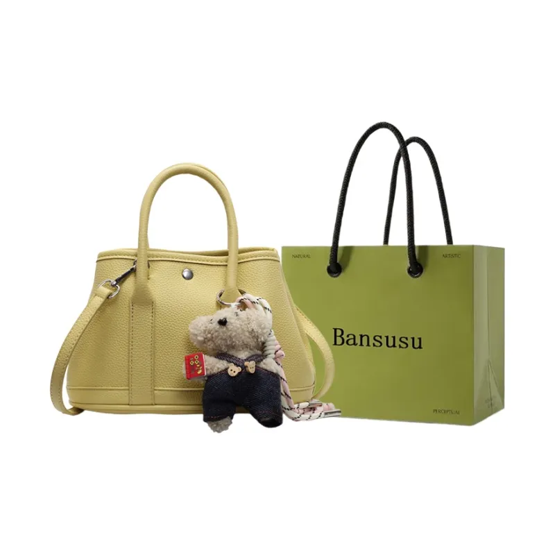 Bansusu PU Handbag Regular Women's White Brown Khaki Pink Red Black Yellow-24