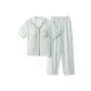 [with Cup]Moon White Blue Stripes