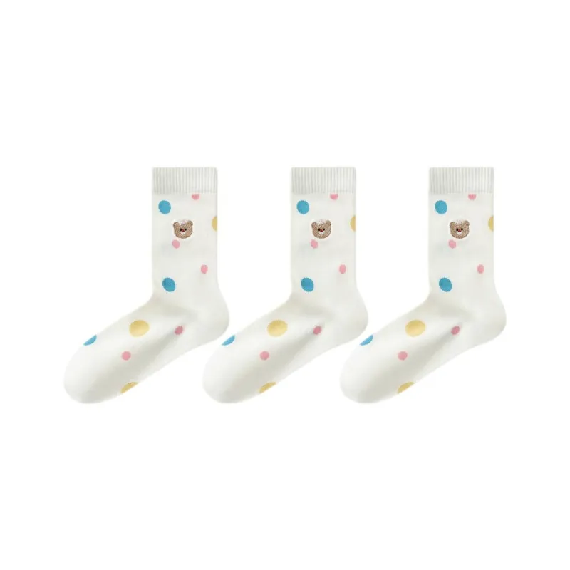 Temooues Mid Calf Socks Women's Combo Set-6