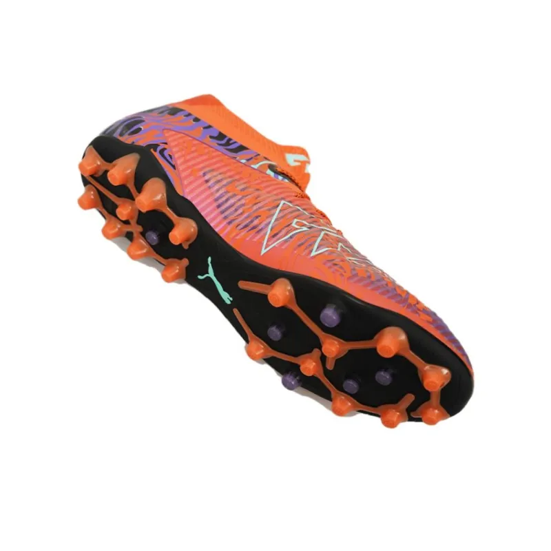 PUMA FUTURE 8 MG Rubber Short Studs Soccer Shoes Unisex Orange-3