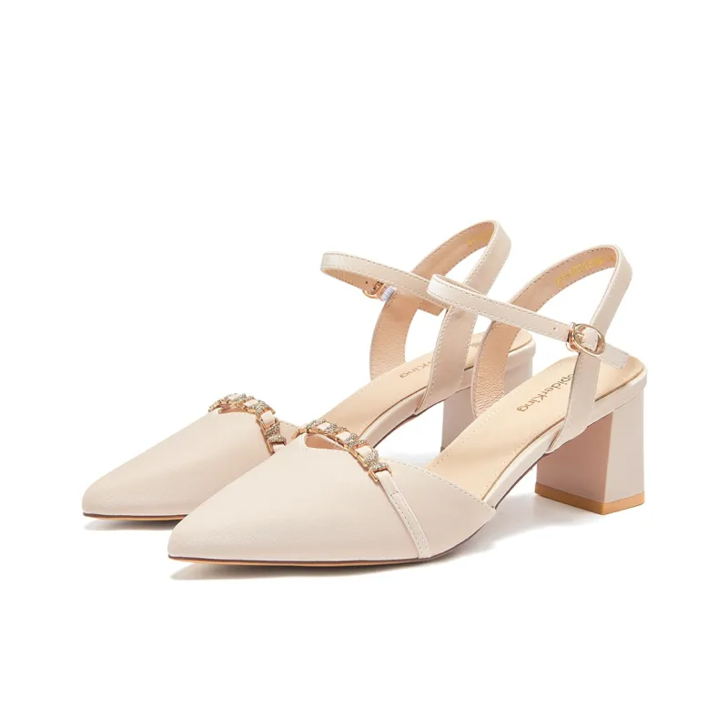 Spider King Chunky Heel High Heels 6.5cm Women's-7